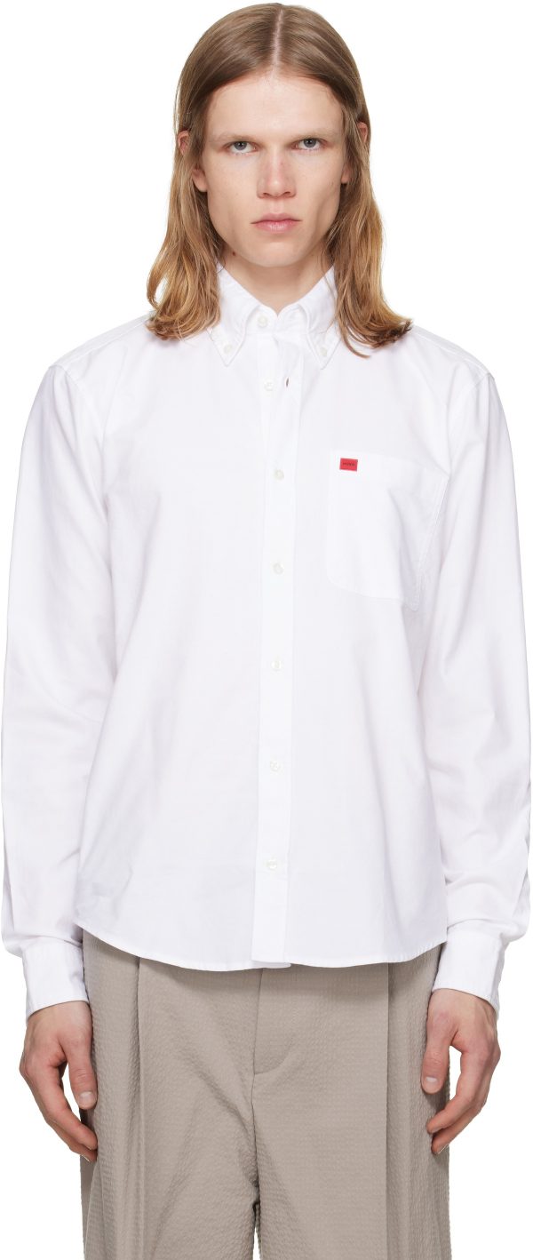 Hugo Boss Men's Oxford Shirt, White