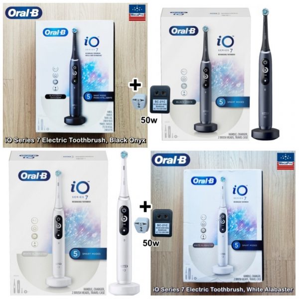 neon-NEON-PC-ORALB-IO7-1 Oral-B iO Series 7 Electric Toothbrush, 5 Modes