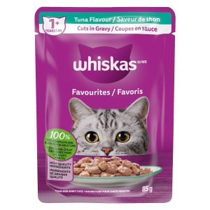 neon-NEON-PF-WHISKAS-24-1 Whiskas Wet Cat Food, Tuna in Gravy, 85g x 24