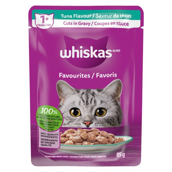 Whiskas Wet Cat Food, Tuna in Gravy, 85g x 24