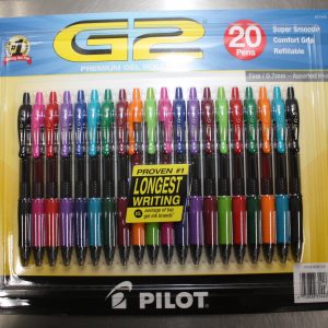 neon-NEON-ST-PILOT-G2-1 Pilot G2 Pen 0.5mm, 10-Pack, Assorted Colors