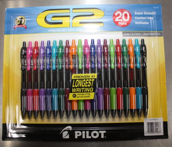 Pilot G2 Pen 0.5mm, 10-Pack, Assorted Colors