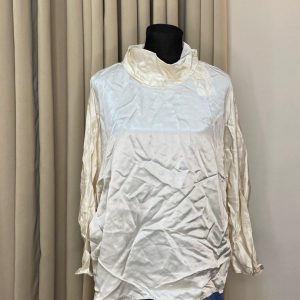 Zara Women's Silk Blouse, Ivory